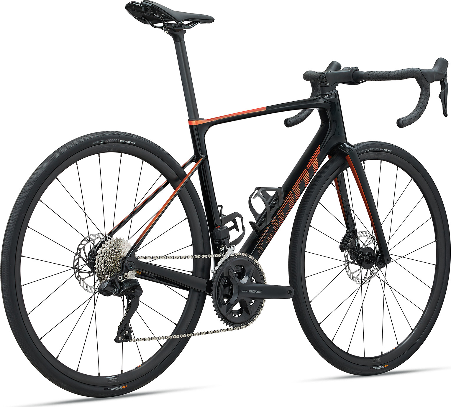 Maanteeratas GIANT Defy Advanced 1, Black/Helios Orange (M)
