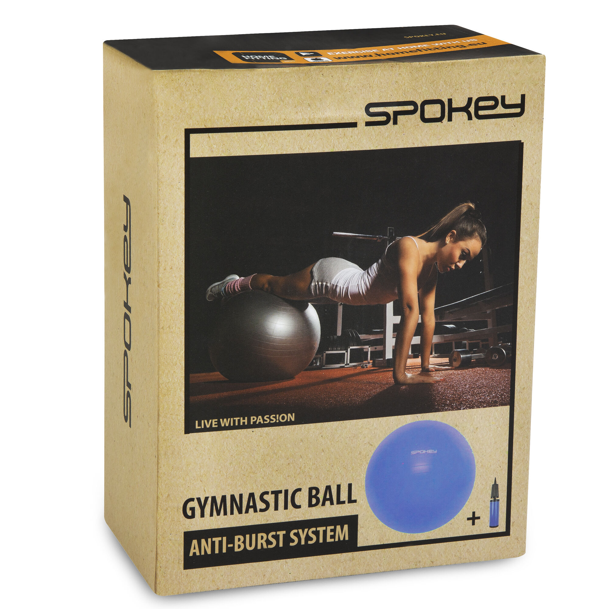Võimlemispall SPOKEY Fitball III, 65 cm, sinine