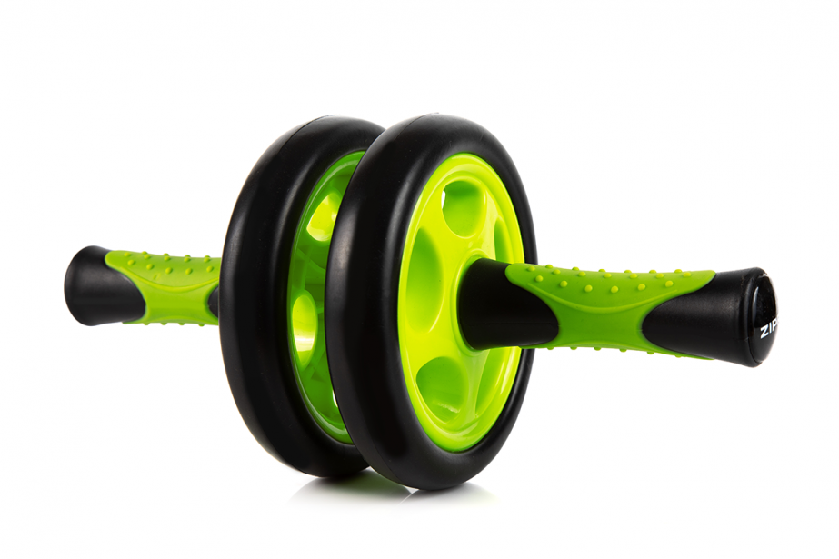 Võimlemisrull ZIPRO Exercise Wheel, must-roheline