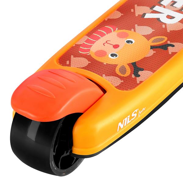 Laste tõukeratas NILS FUN HLB02 Deer Scooter, oranž