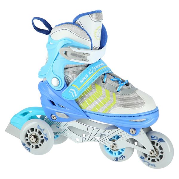 4in1 (rull)uisud NILS EXTREME NH18192 In-line Skates/Hockey Ice Skates, valge-sinine, M (34-38)