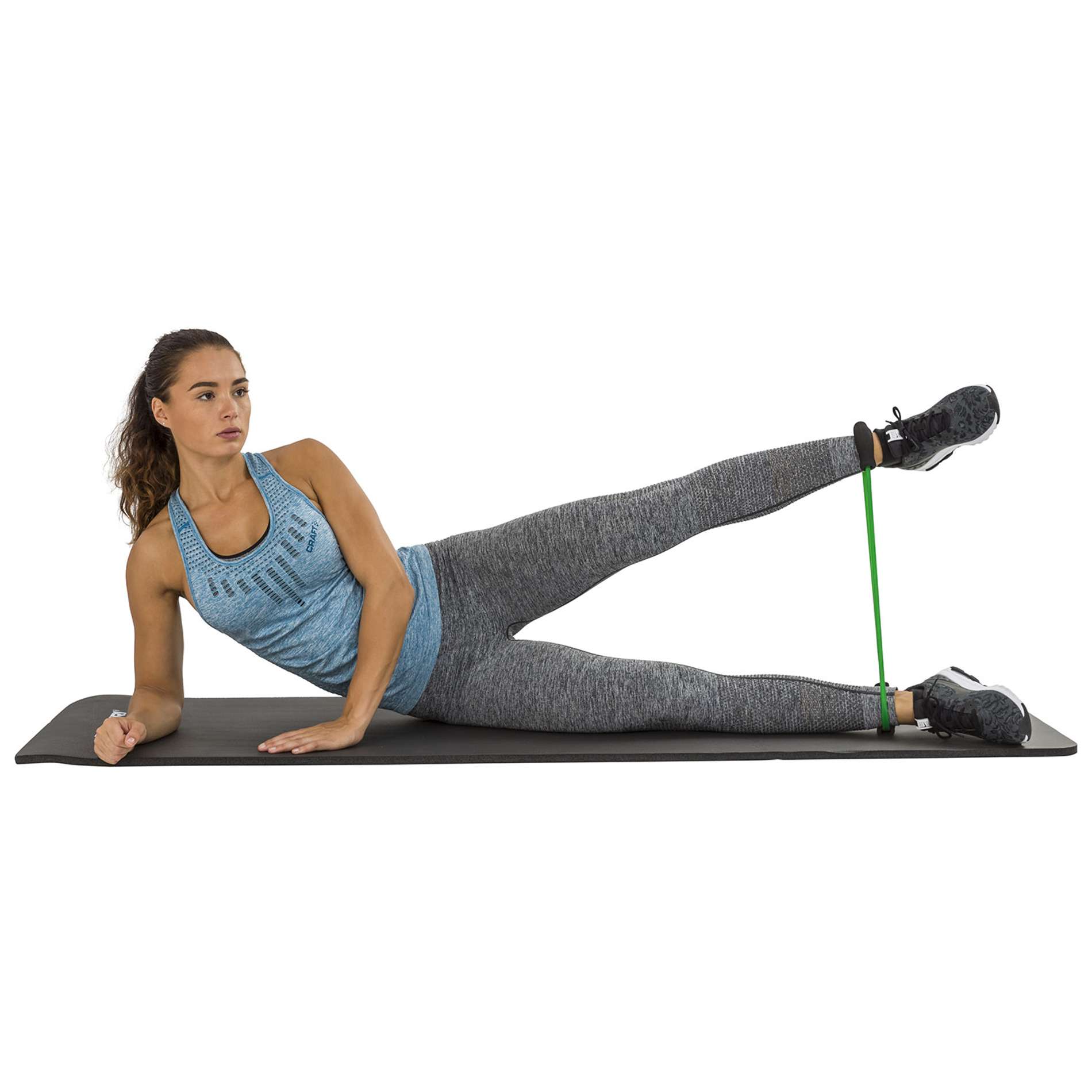 Võimlemiskomplekt TUNTURI Tubing set with grip, medium, roheline