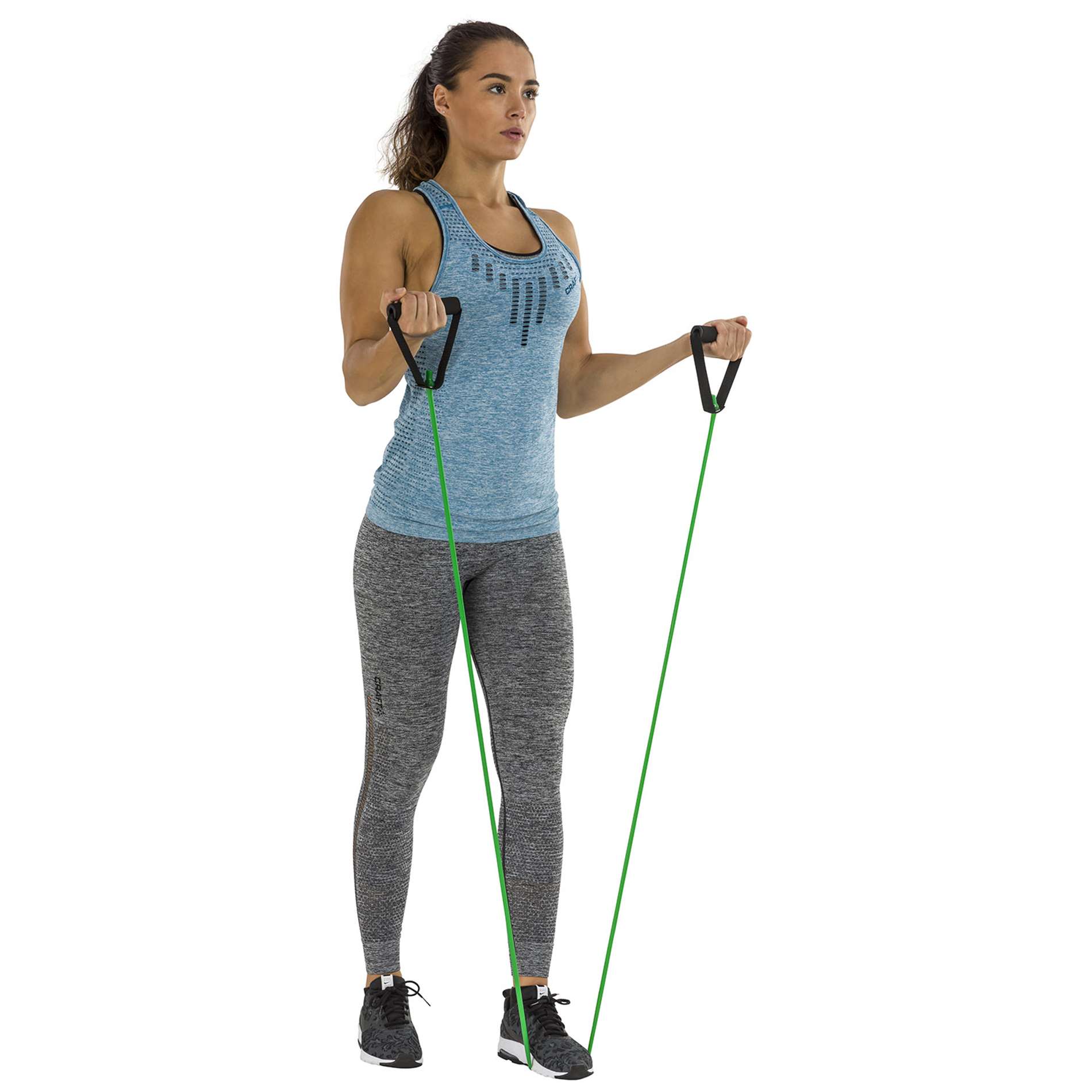 Võimlemiskomplekt TUNTURI Tubing set with grip, medium, roheline