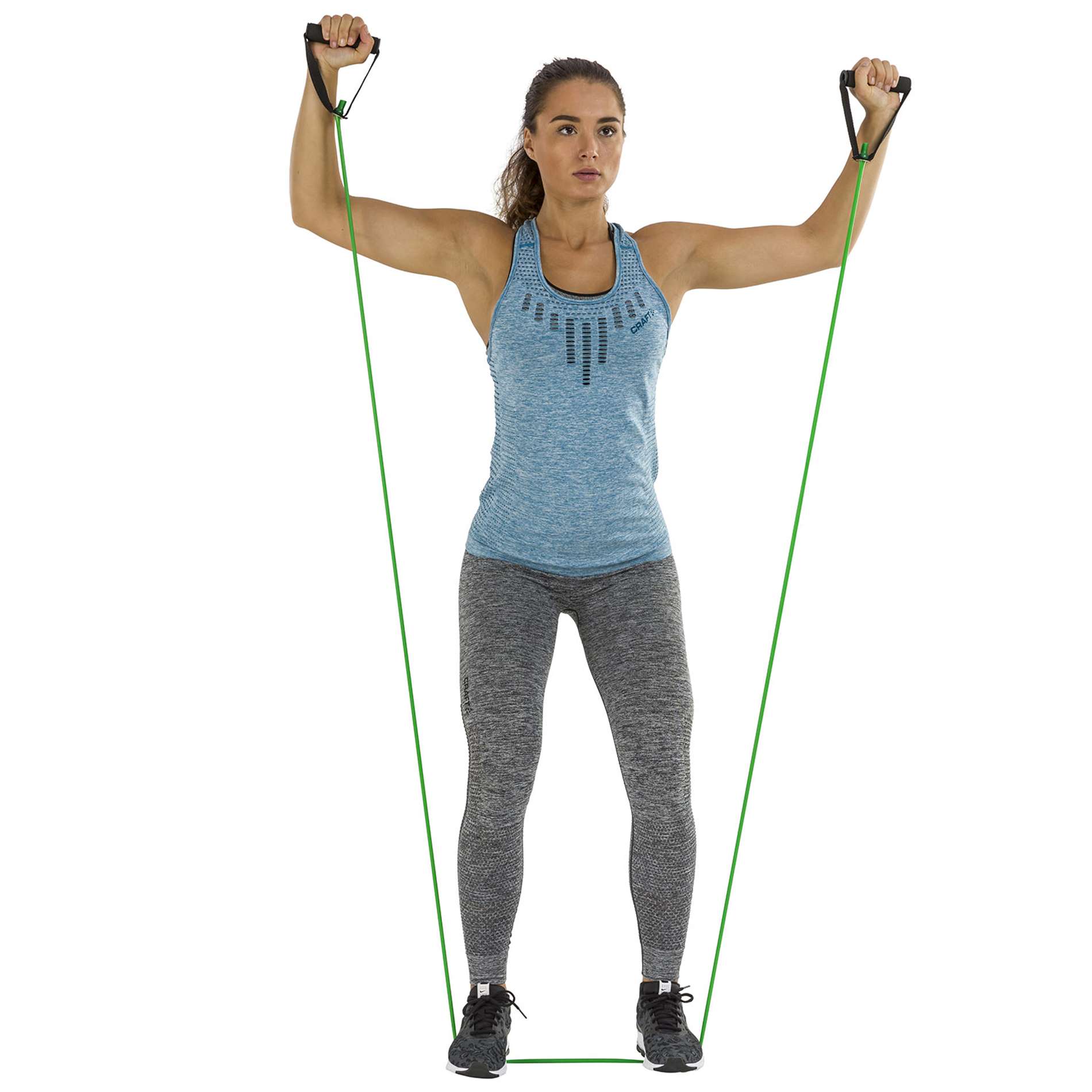 Võimlemiskomplekt TUNTURI Tubing set with grip, medium, roheline