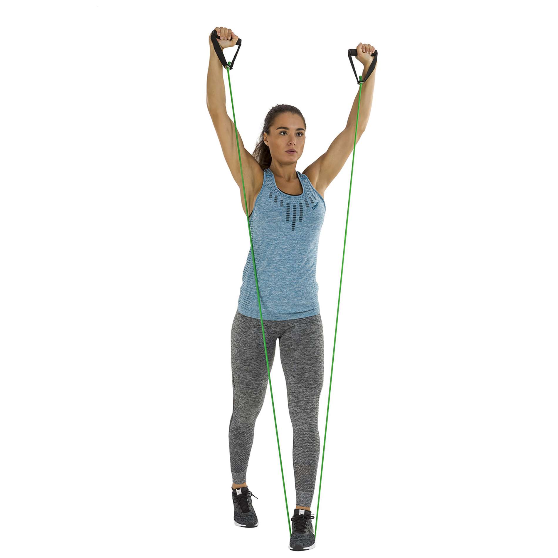 Võimlemiskomplekt TUNTURI Tubing set with grip, medium, roheline