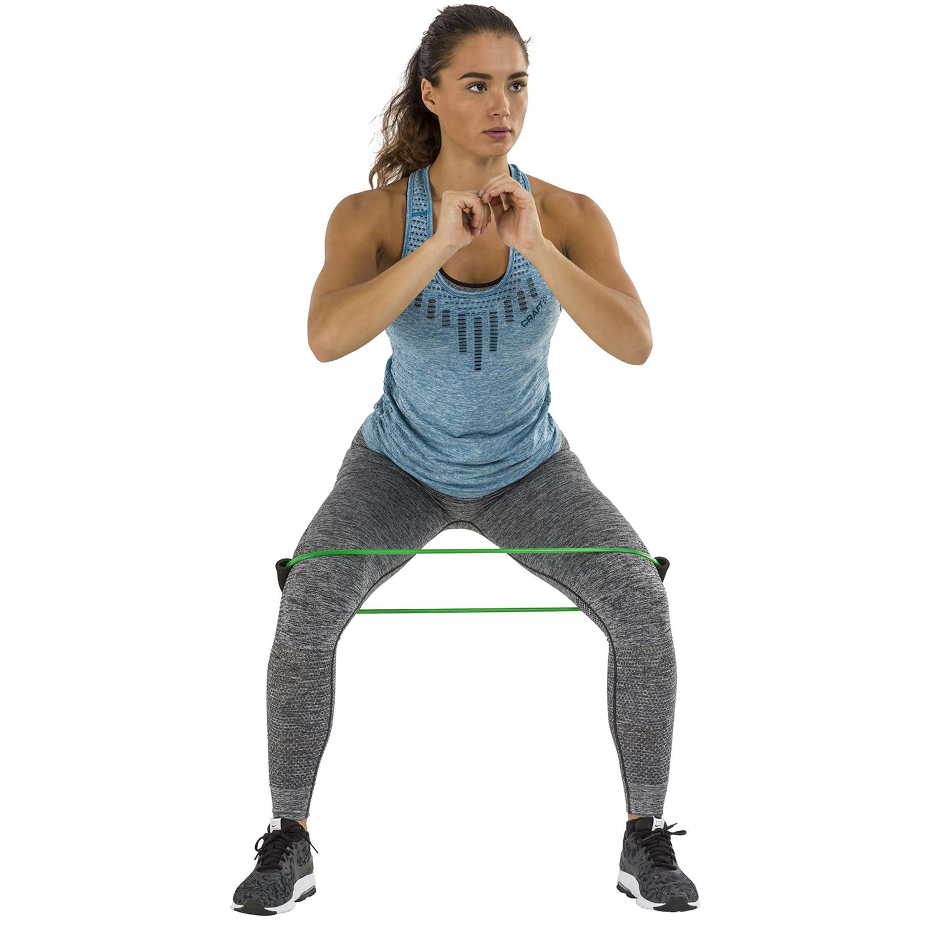 Võimlemiskomplekt TUNTURI Tubing set with grip, medium, roheline