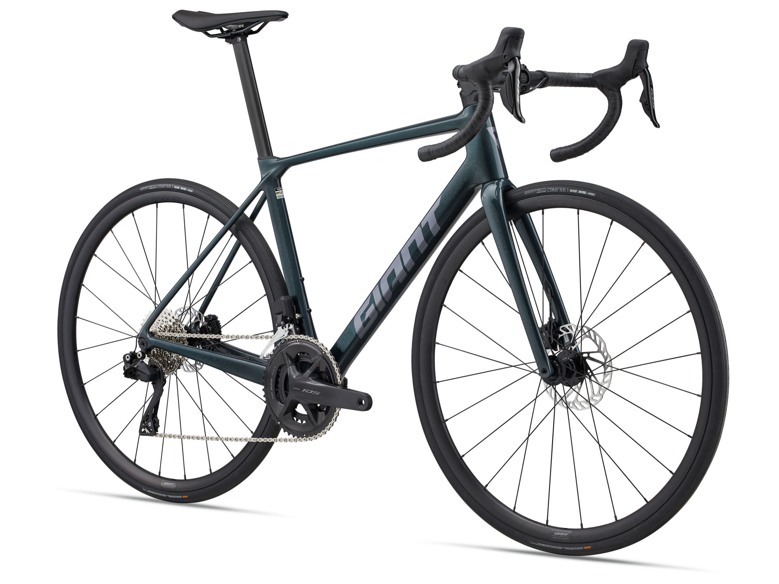 Maanteeratas GIANT TCR Advanced 1 KOM (2025) Asphalt Green (XL)