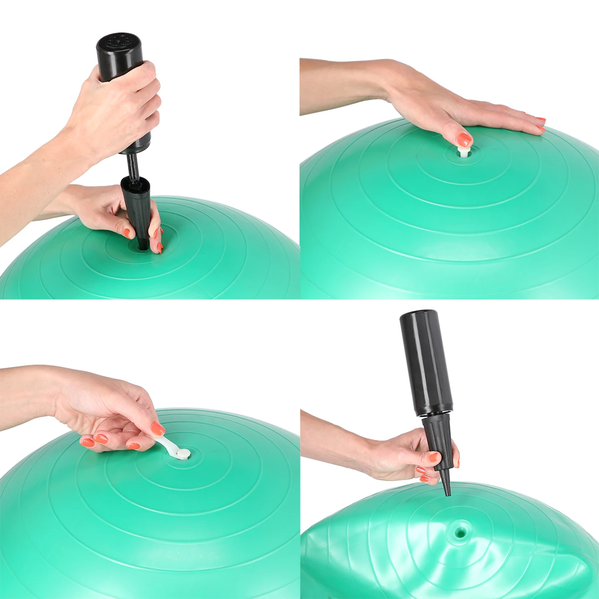 Võimlemispall HMS YB01N Gym Ball 75 cm, must