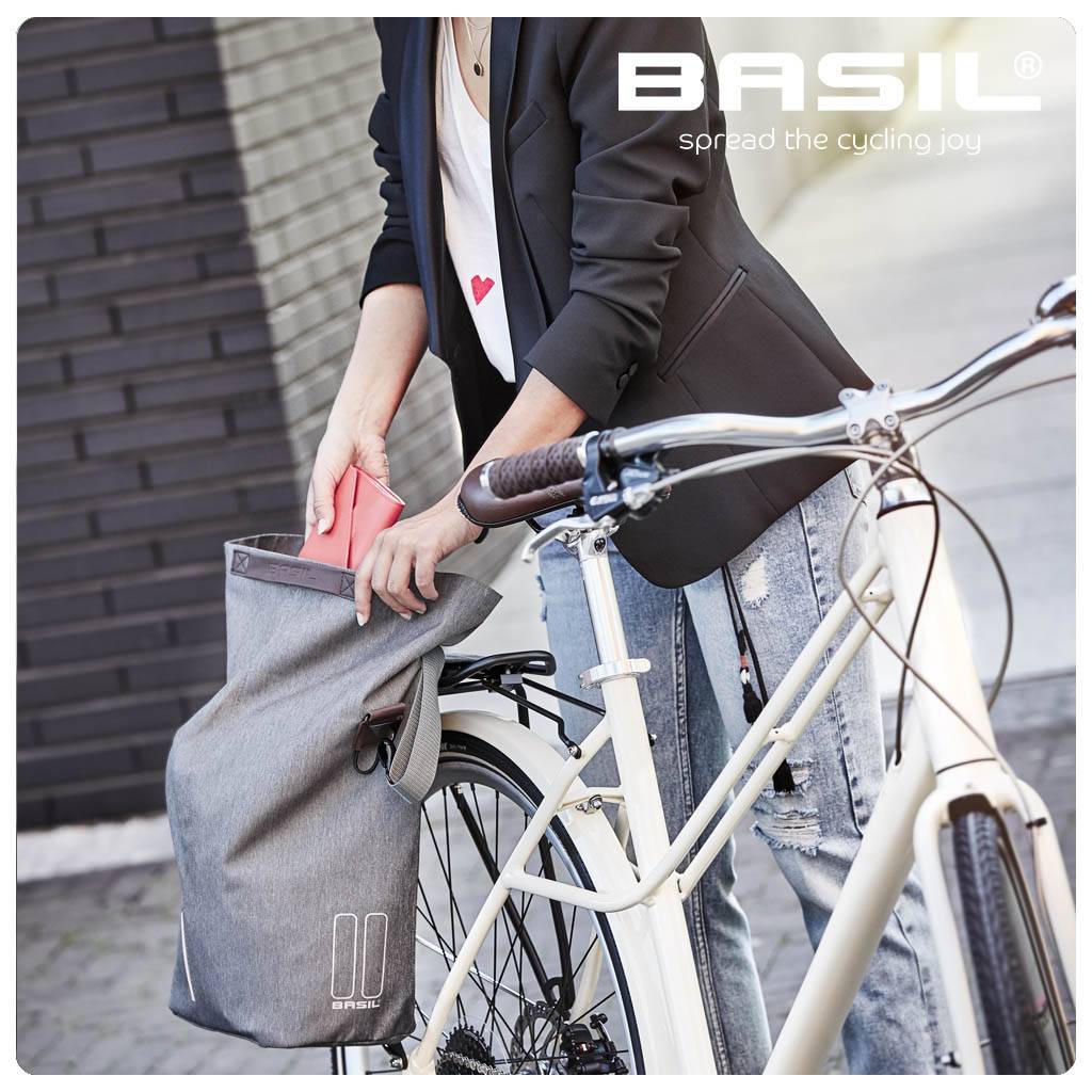Jalgrattale kinnitatav trendikas kott BASIL City Shopper