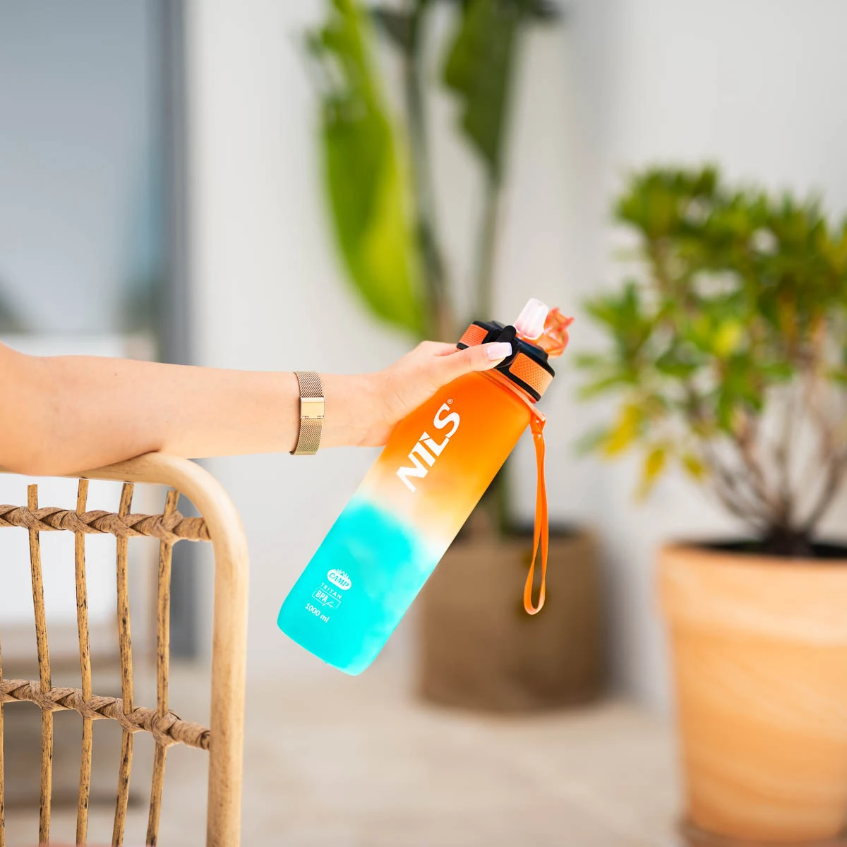 Veepudel NILS NCD68, 1000 ml, oranž-sinine