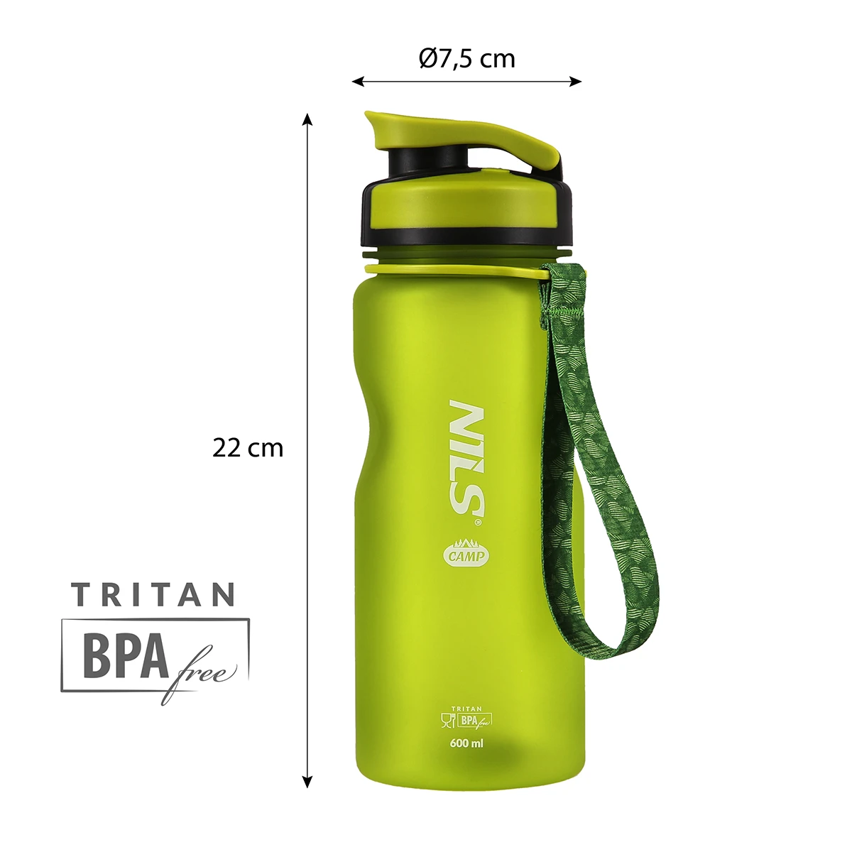 Veepudel NILS NC1740, 600ml, roheline