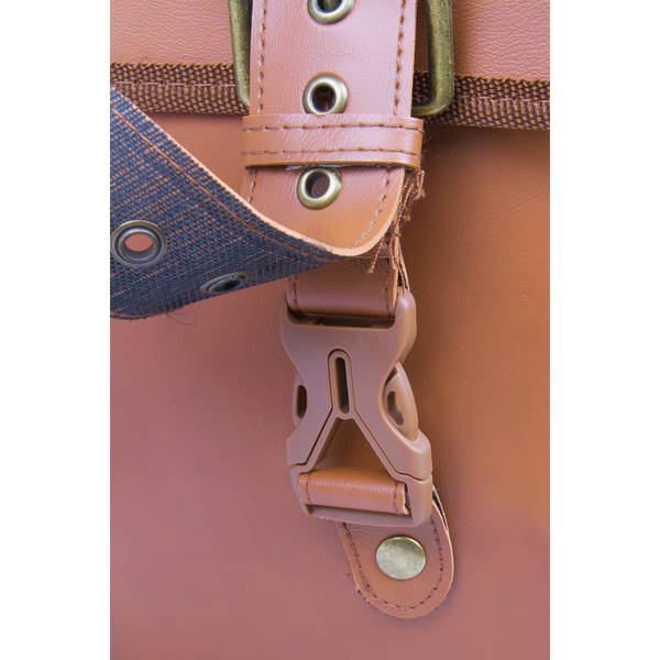 Pakiraamikott M-WAVE Amsterdam Double L, 15 L, kunstnahast, pruun