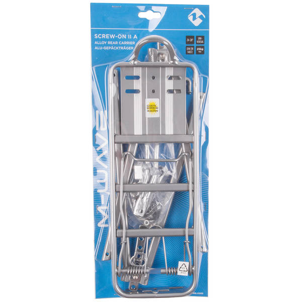 Pakiraam M-WAVE Screw-On II A, 24″-28″, hõbe