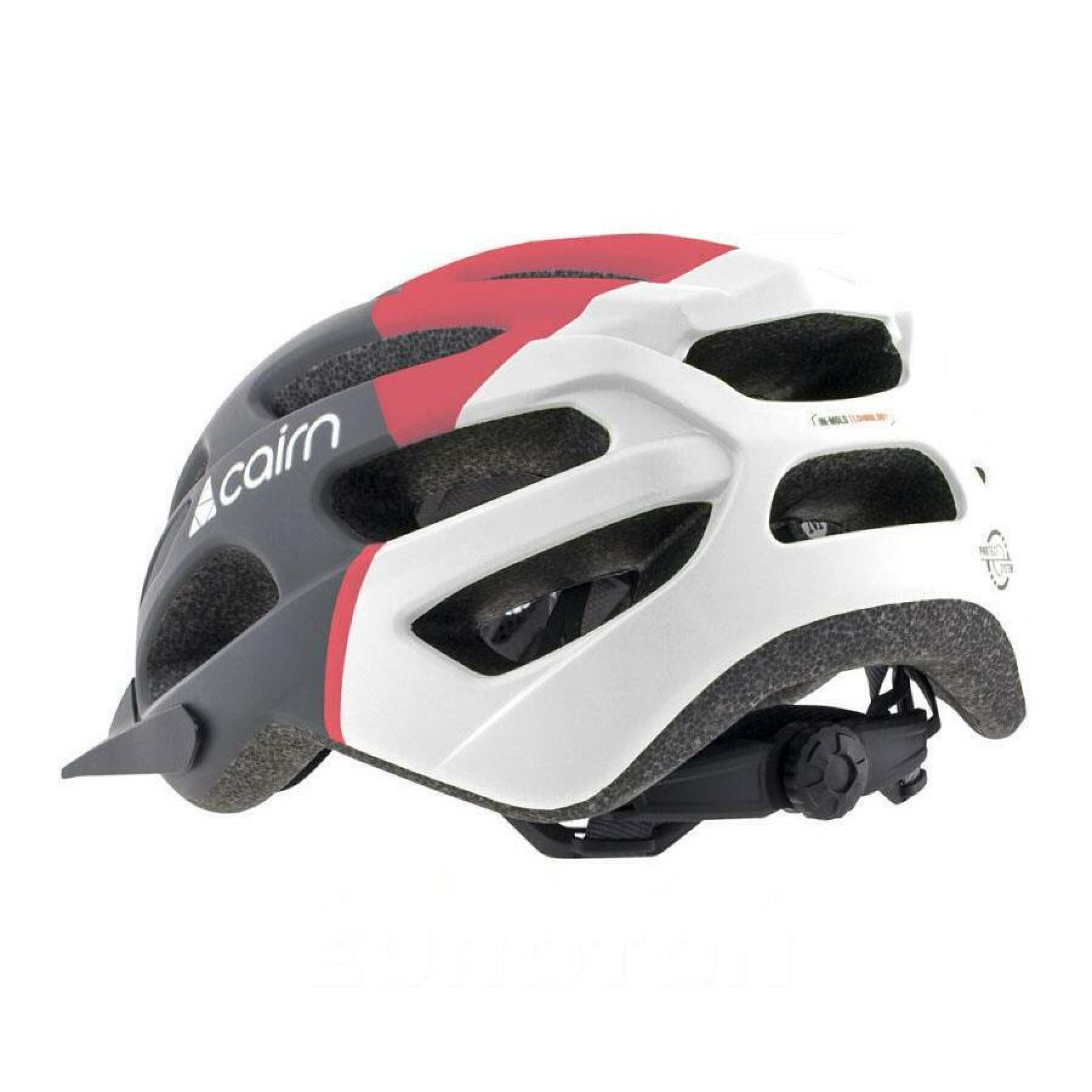 Kiiver CAIRN PRISM XTR II Grey Neon Coral, valge-hall-roosa (L)