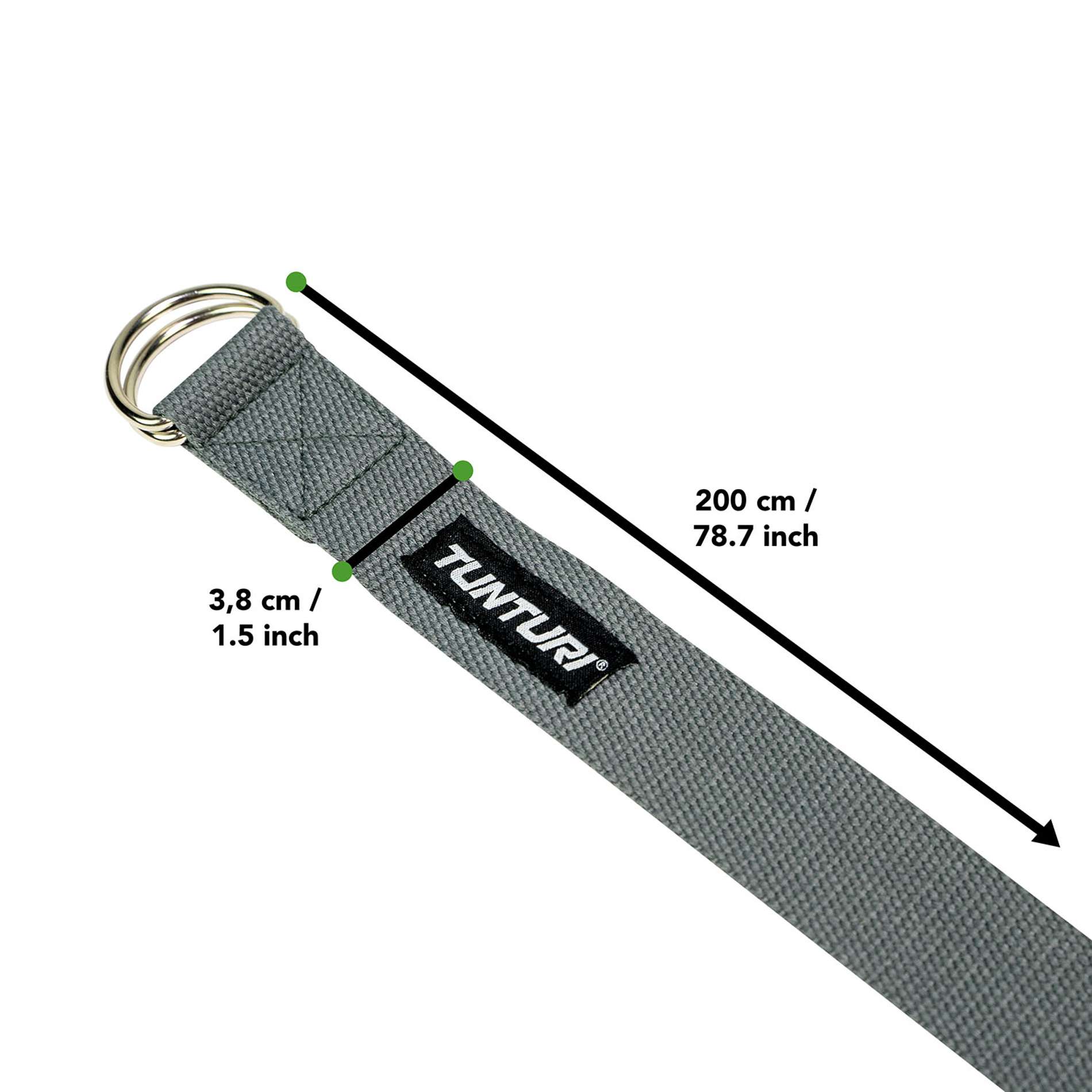 Jooga pael TUNTURI Yoga Straps, 200cm, hall