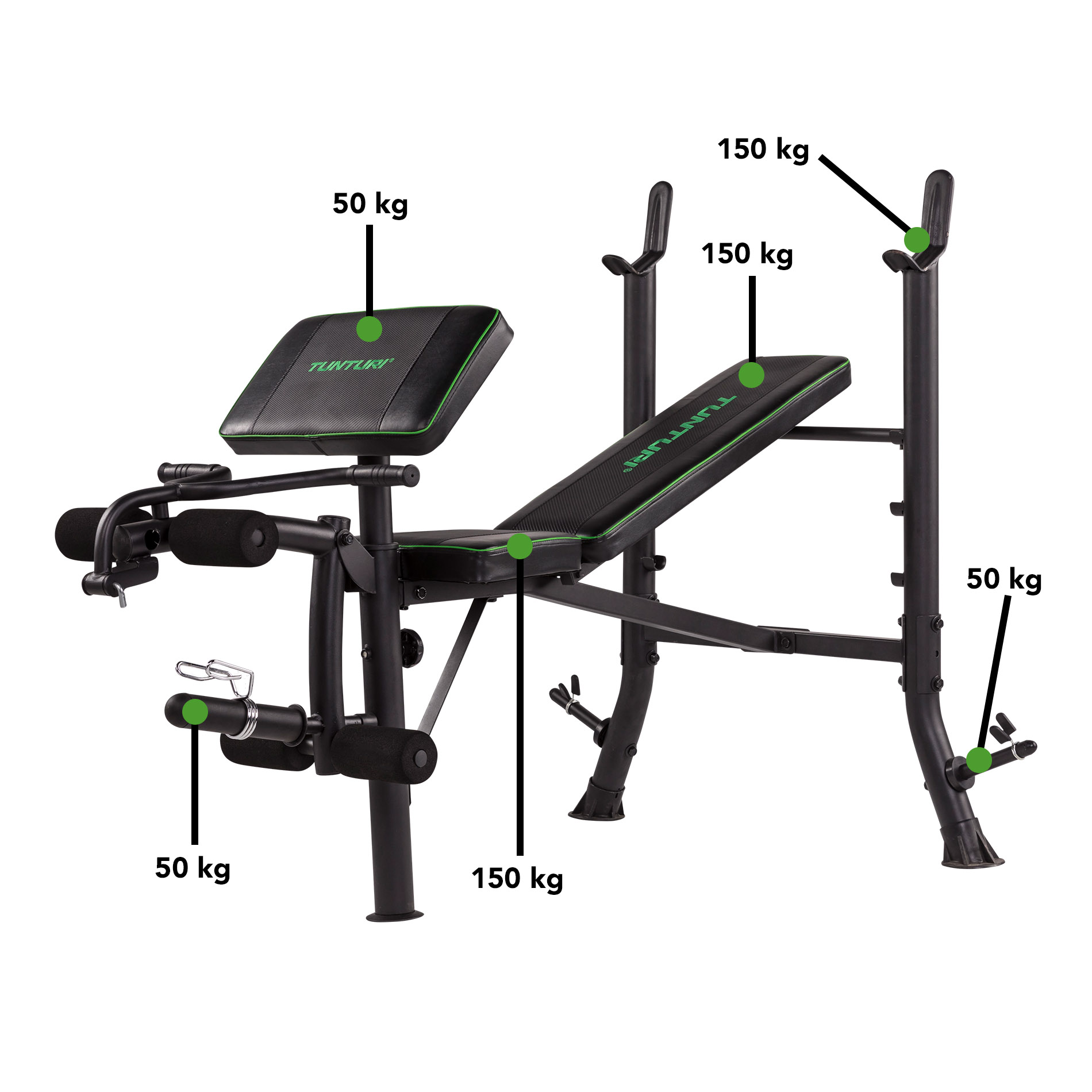 Tõstepink TUNTURI WB40 Compact Width Weight Bench