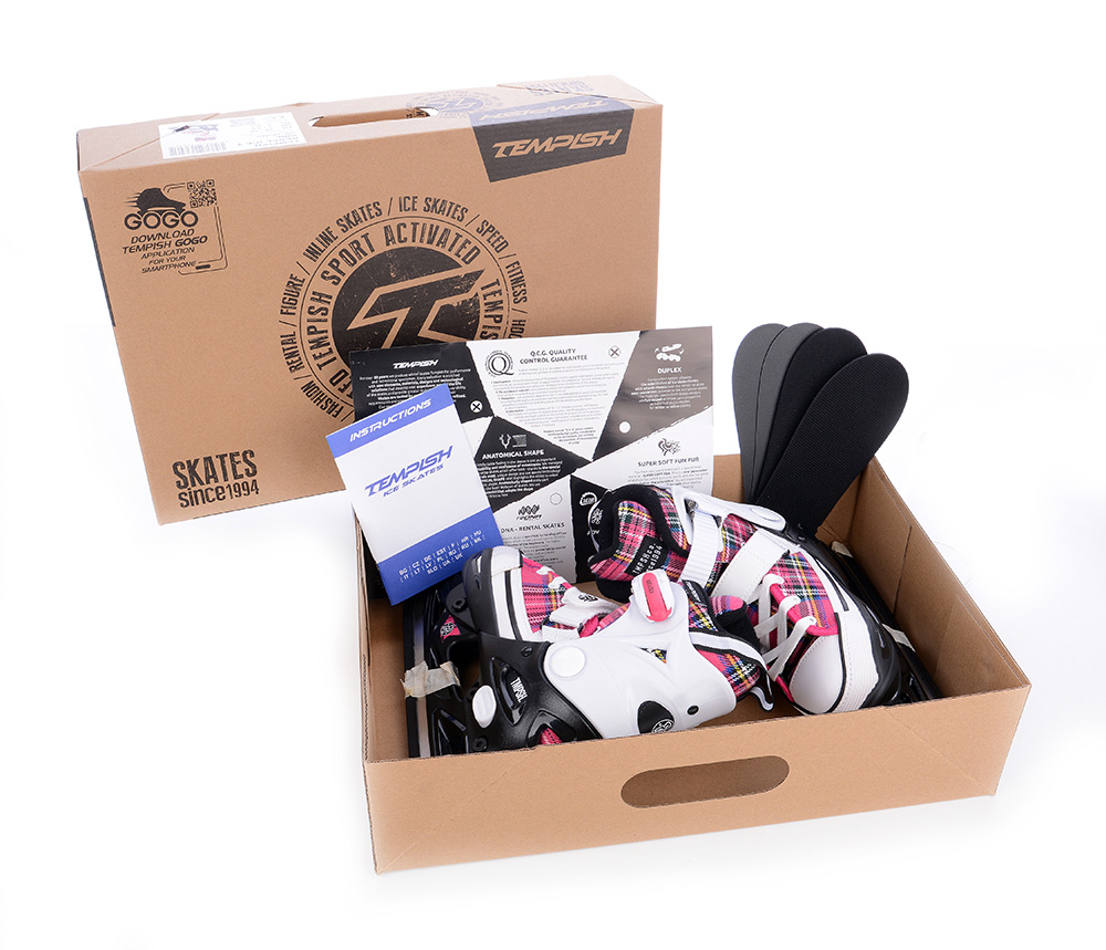 Laste uisud TEMPISH Rebel Ice T Girl Adjustable Skate, roosa/must (M)