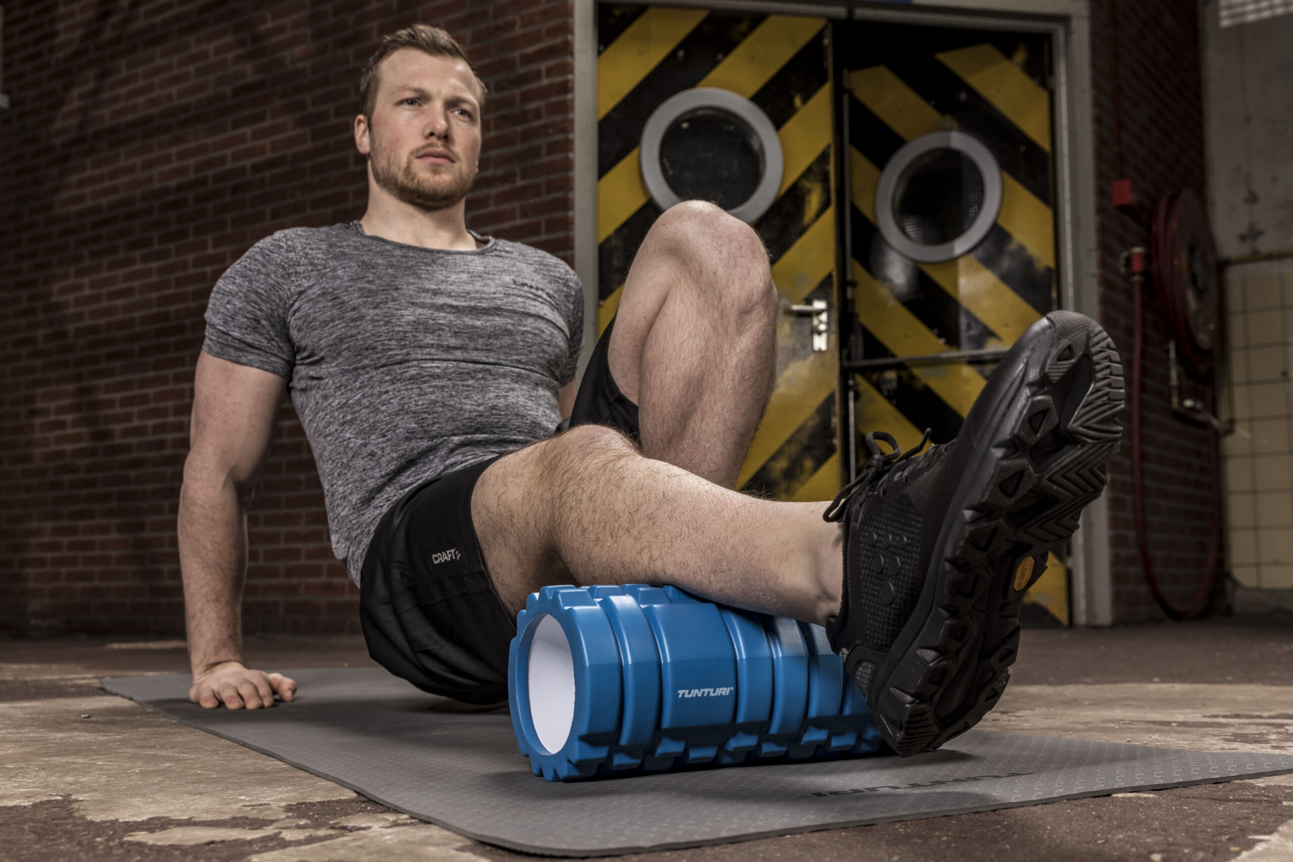 Massaažirull TUNTURI Yoga Foam Grid Roller 33cm, sinine