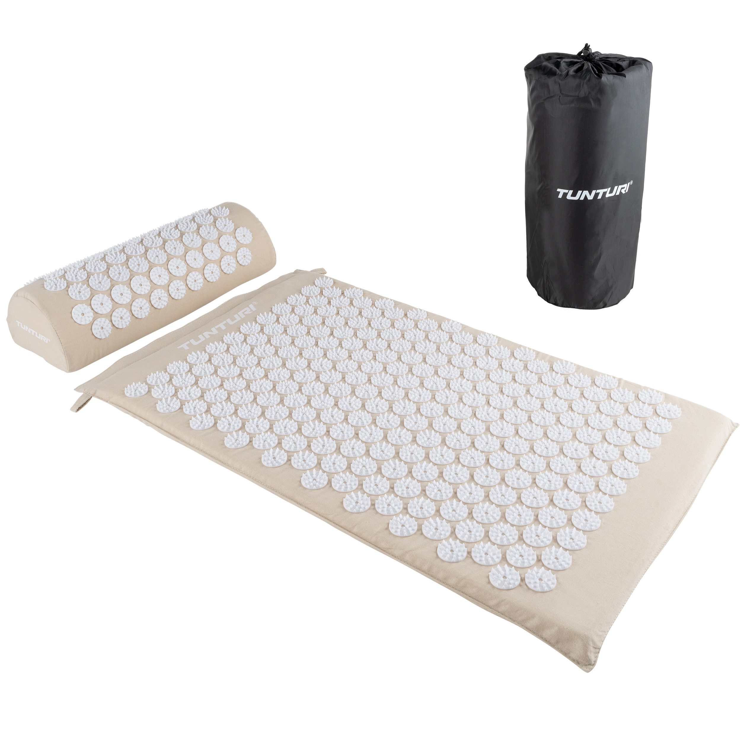 Punktimassaaži matt  ja padi Tunturi Acupressure Mat And Pillow, Beige