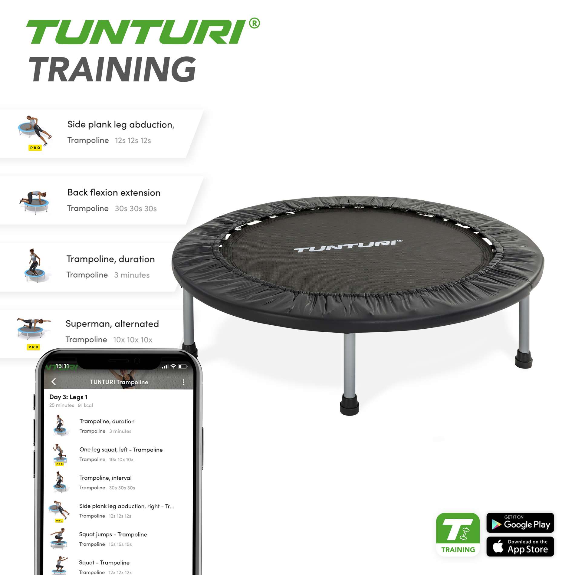 Batuut TUNTURI Funhop Trampoline 125cm