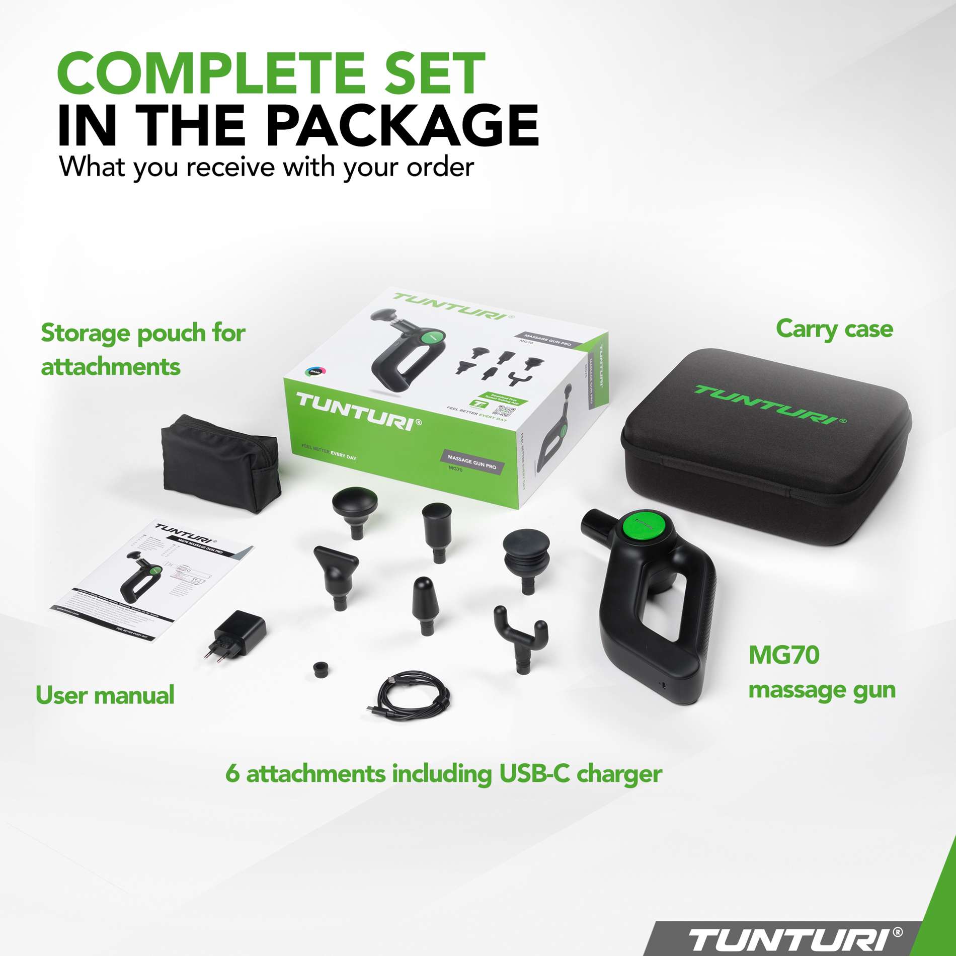 Massaažipüstol Tunturi MG70 Pro