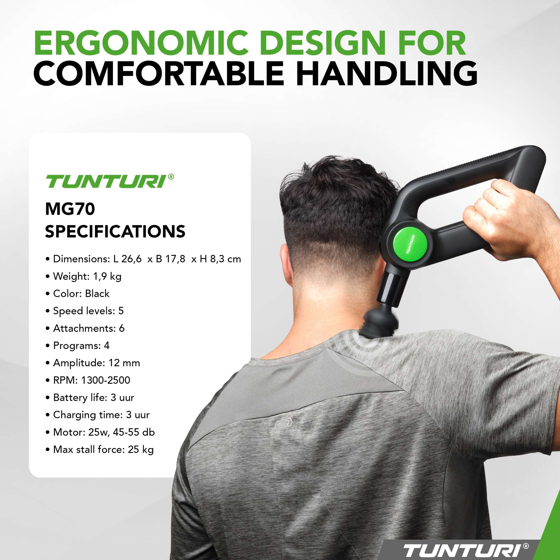 Massaažipüstol Tunturi MG70 Pro