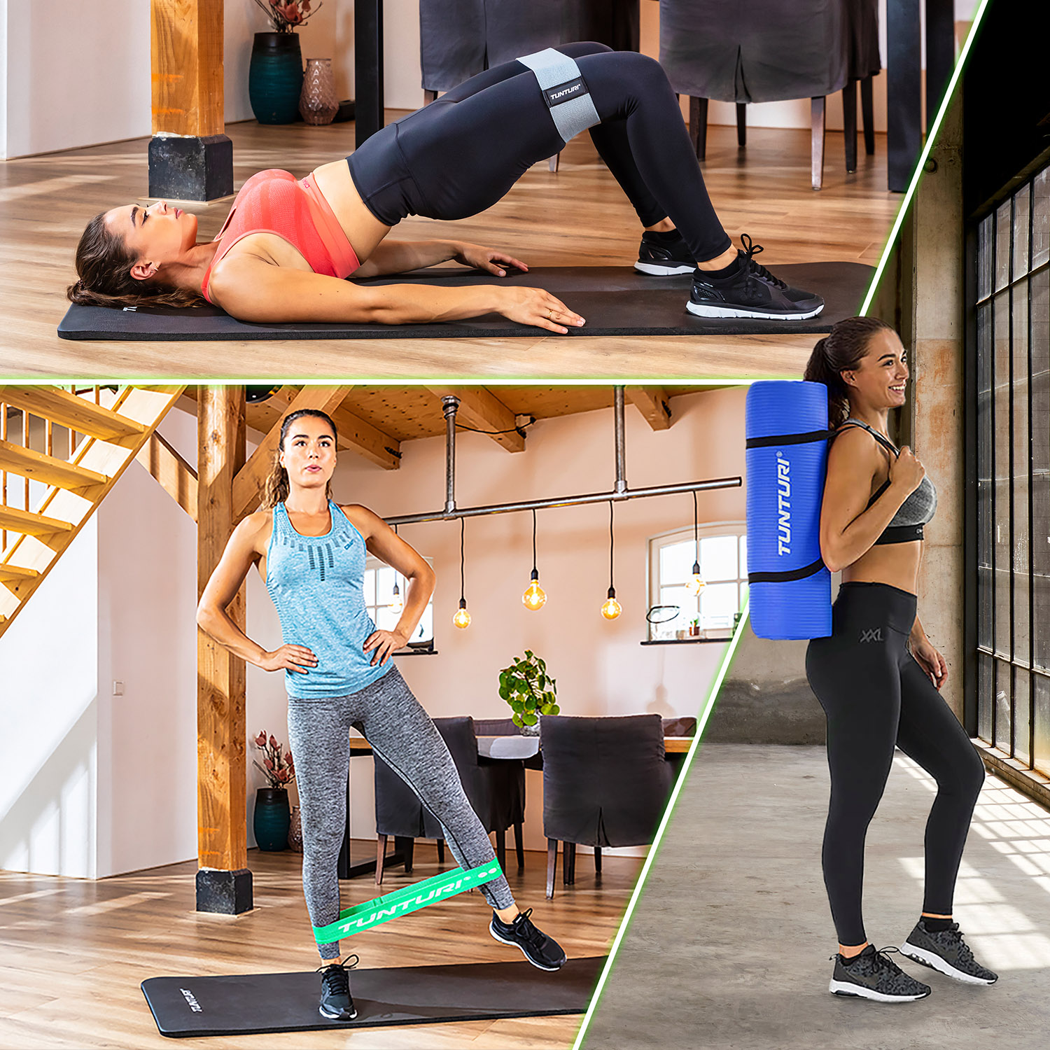 Võimlemismatt TUNTURI Fitnessmat NBR, sinine