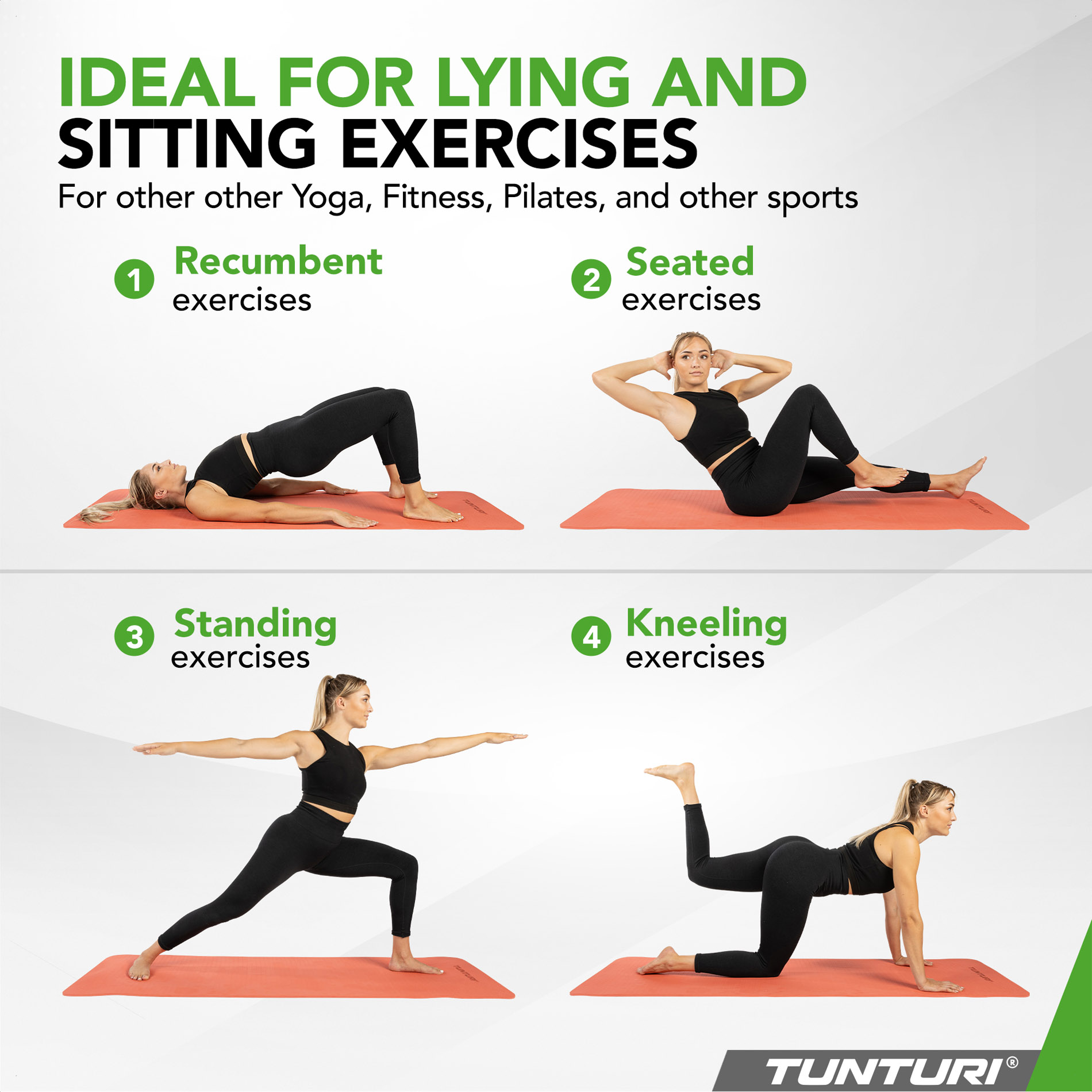 Joogamatt Tunturi Yogamat 8mm, Rose Gold