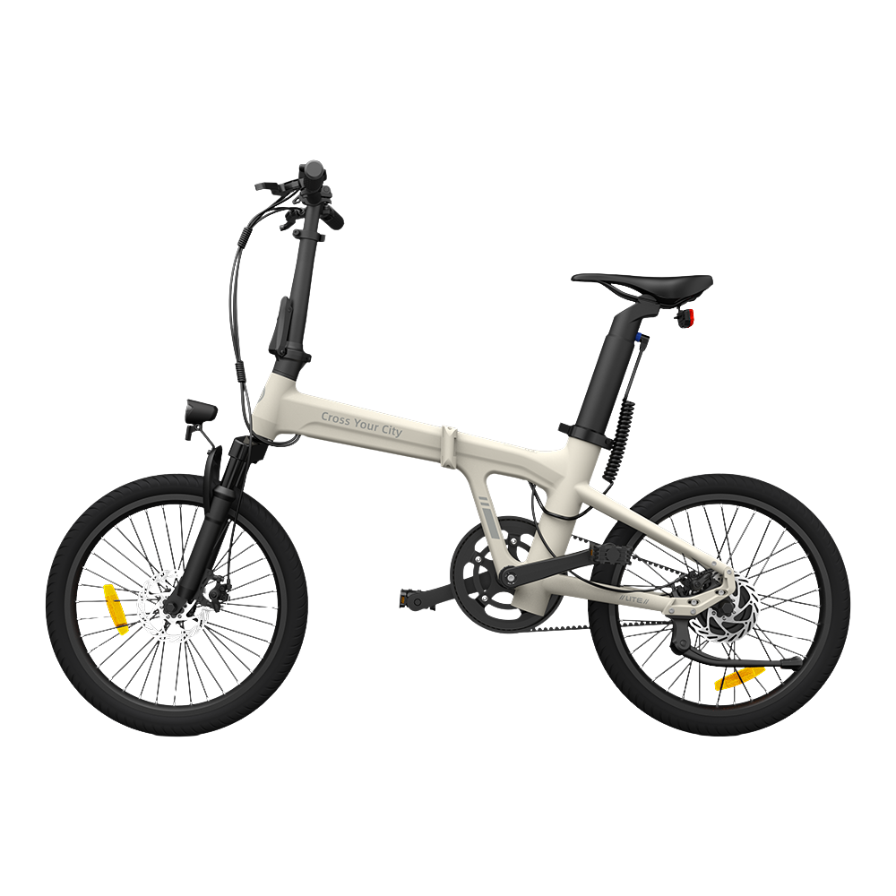 Kokkupandav elektrijalgratas ADO A20S AIR esiamordiga, Ivory (valge)