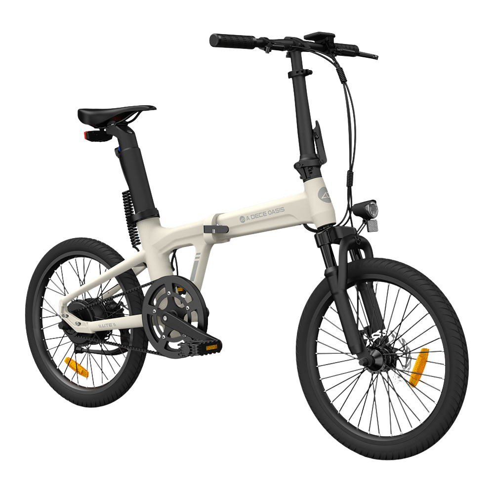 Kokkupandav elektrijalgratas ADO A20S AIR esiamordiga, Ivory (valge)