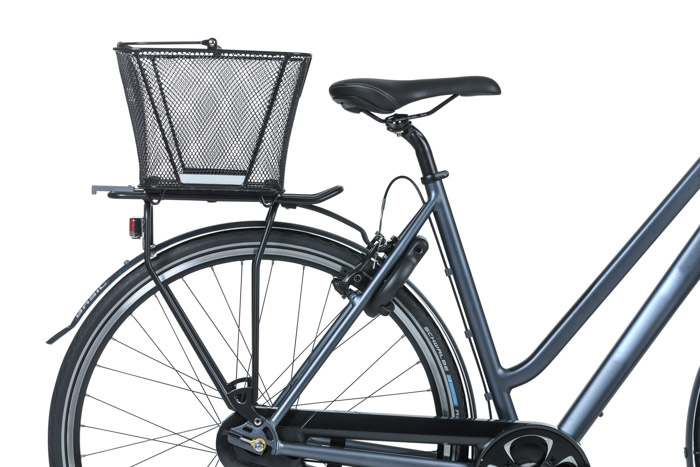 Pakiraamikorv BASIL Lesto, MIK, metallist, must