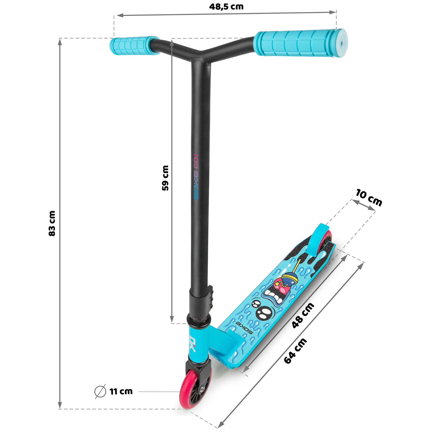 Trikitõukeratas SOKE GO! Türkiis