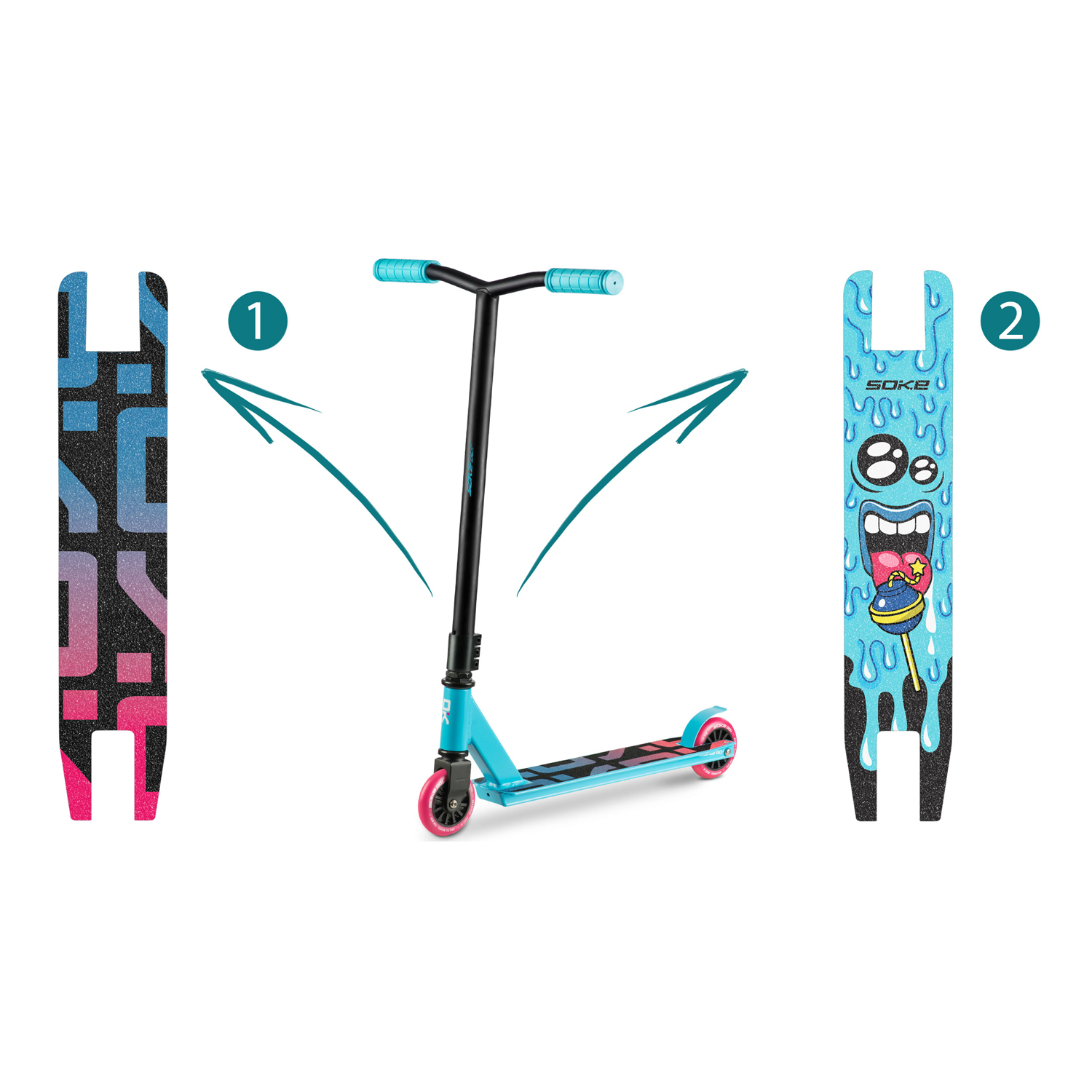 Trikitõukeratas SOKE GO! Türkiis