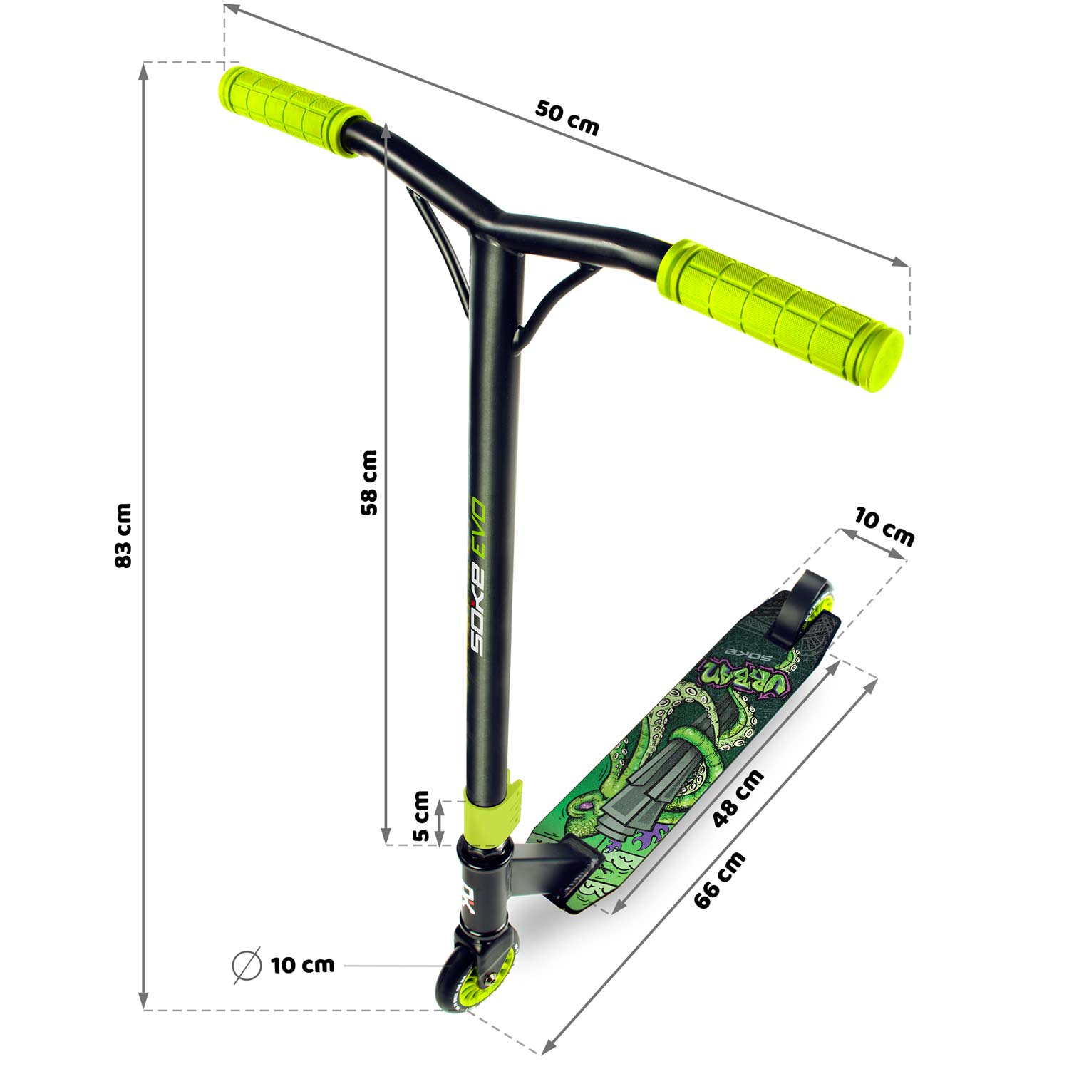 Trikitõukeratas SOKE EVO, roheline