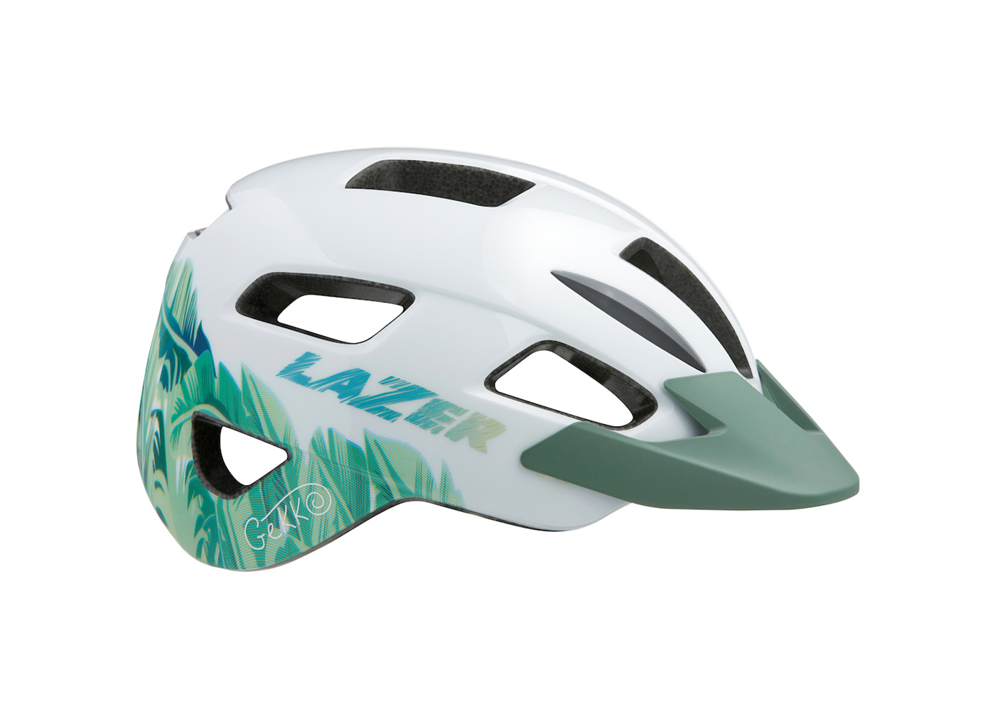 Laste jalgrattakiiver Lazer Gekko White Tropical 50-56cm