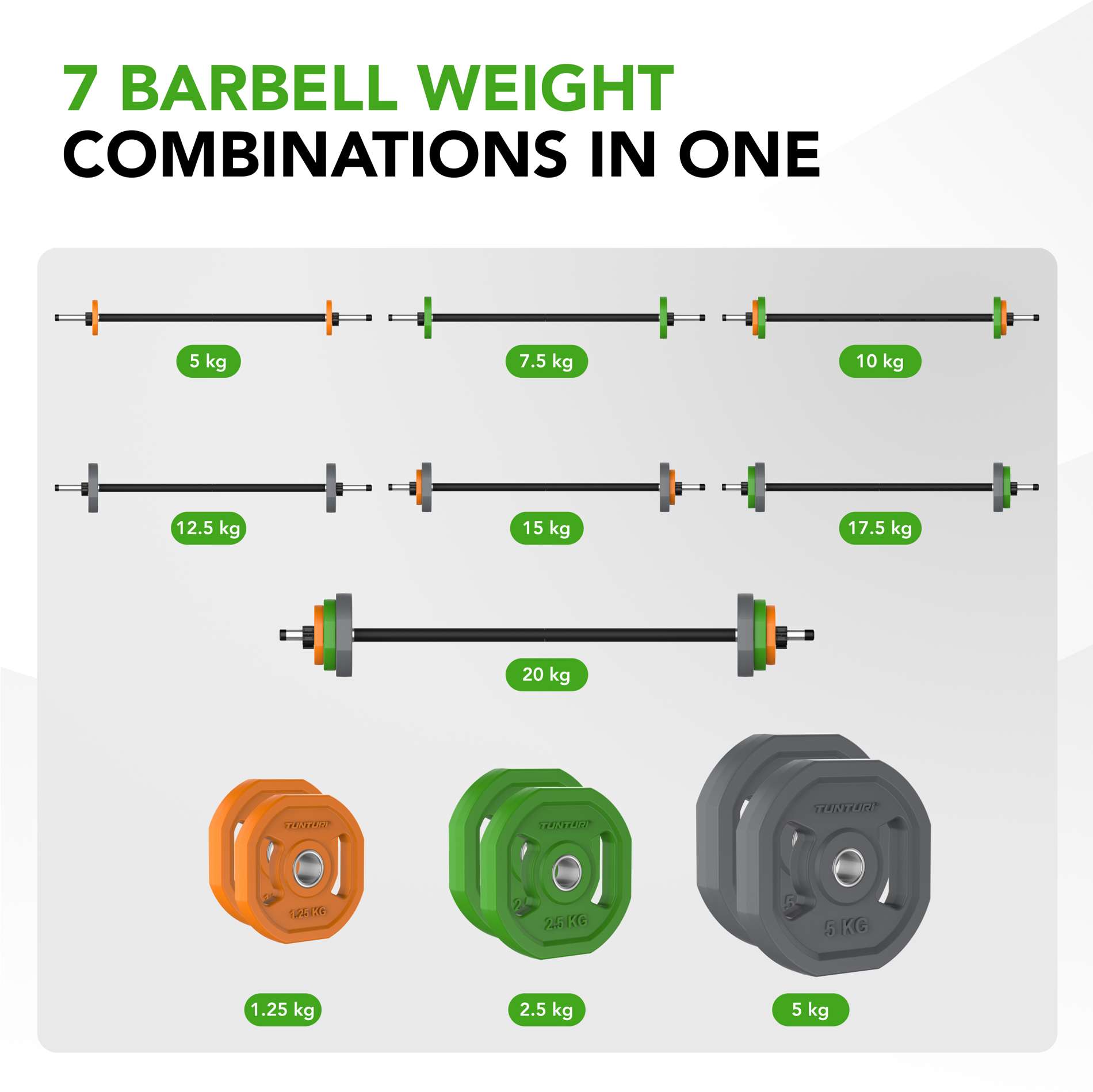 Tõstekangikomplekt TUNTURI Aerobic Pump Set 20 kg