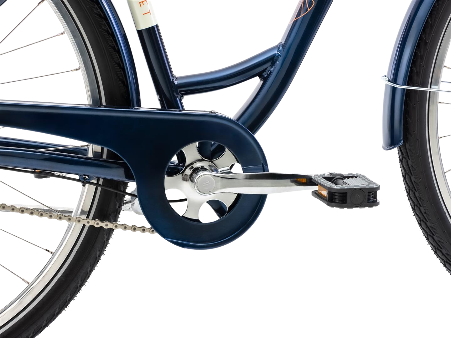 Jalgratas ROMET Art Deco Lux, esikorviga, sinine (M)