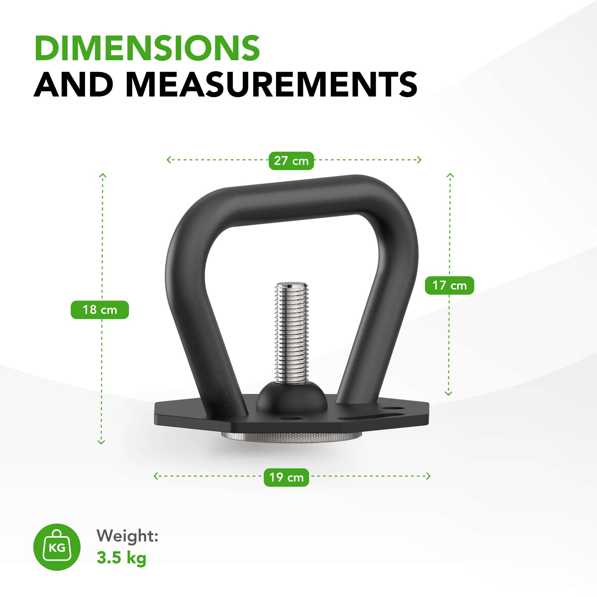 Sangpommi käepide TUNTURI Rapid Adjustable Kettlebell Handle 3,5kg