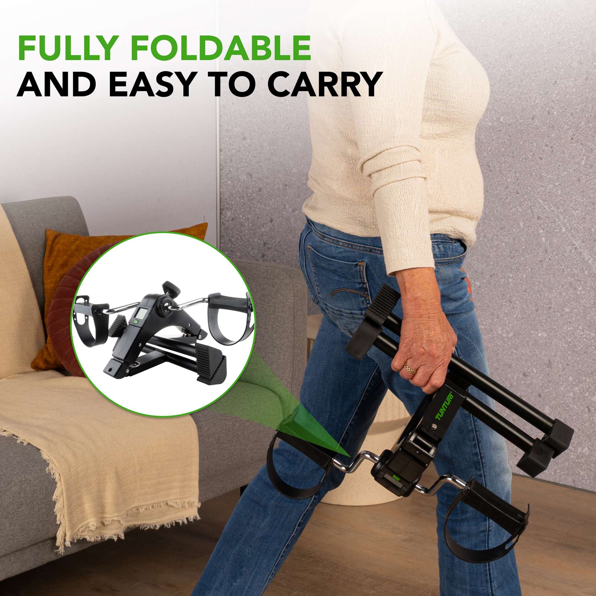 Miniratas ekraaniga TUNTURI Mini Bike Foldable incl Display