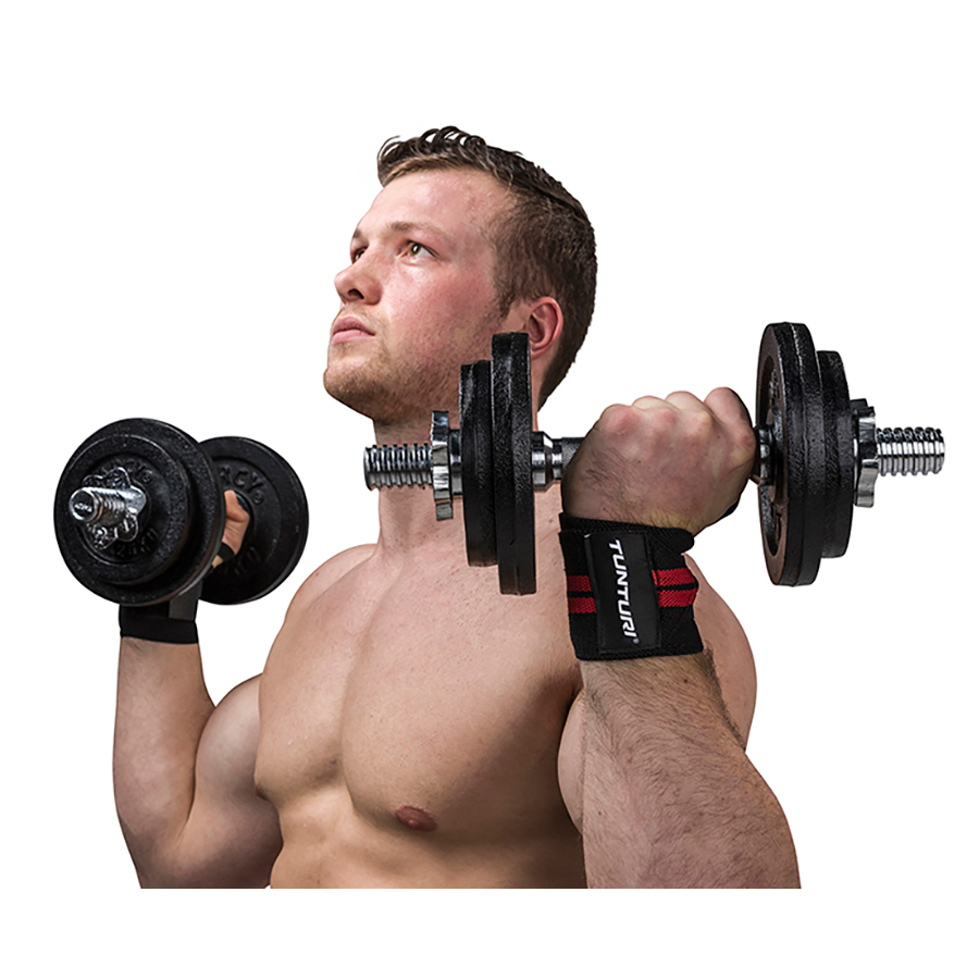 Randmerihmad Tunturi Wrist Wraps, punane