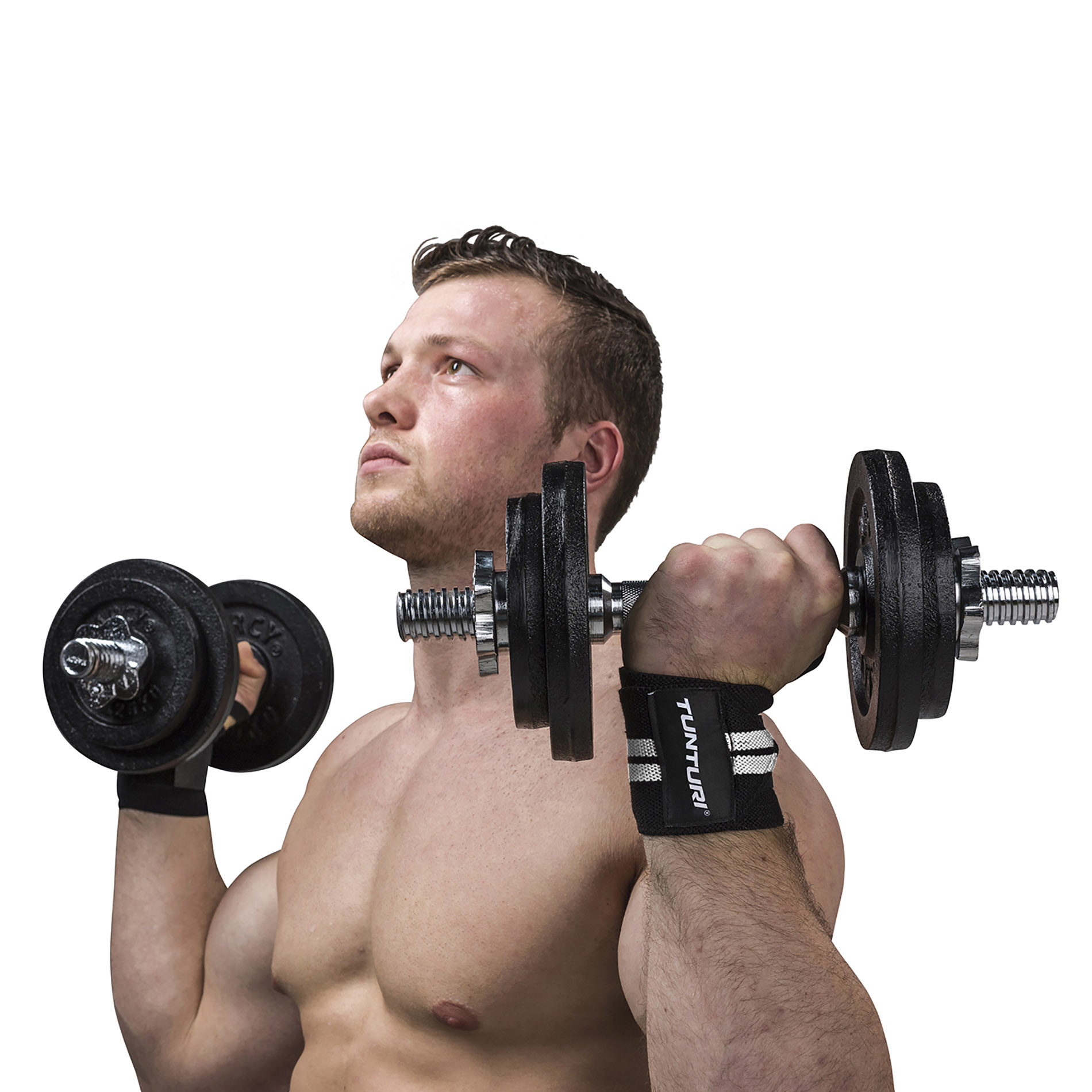 Randmerihmad TUNTURI Wrist Wraps, valged