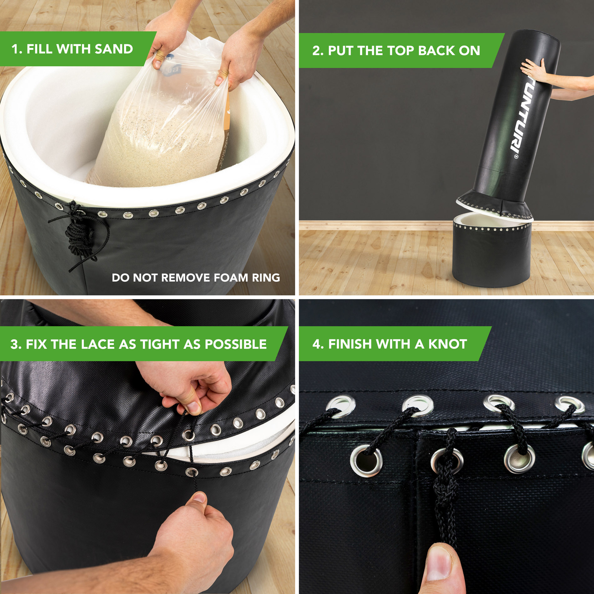 Eraldiseisev poksikott Tunturi Free Stand Boxing Bag